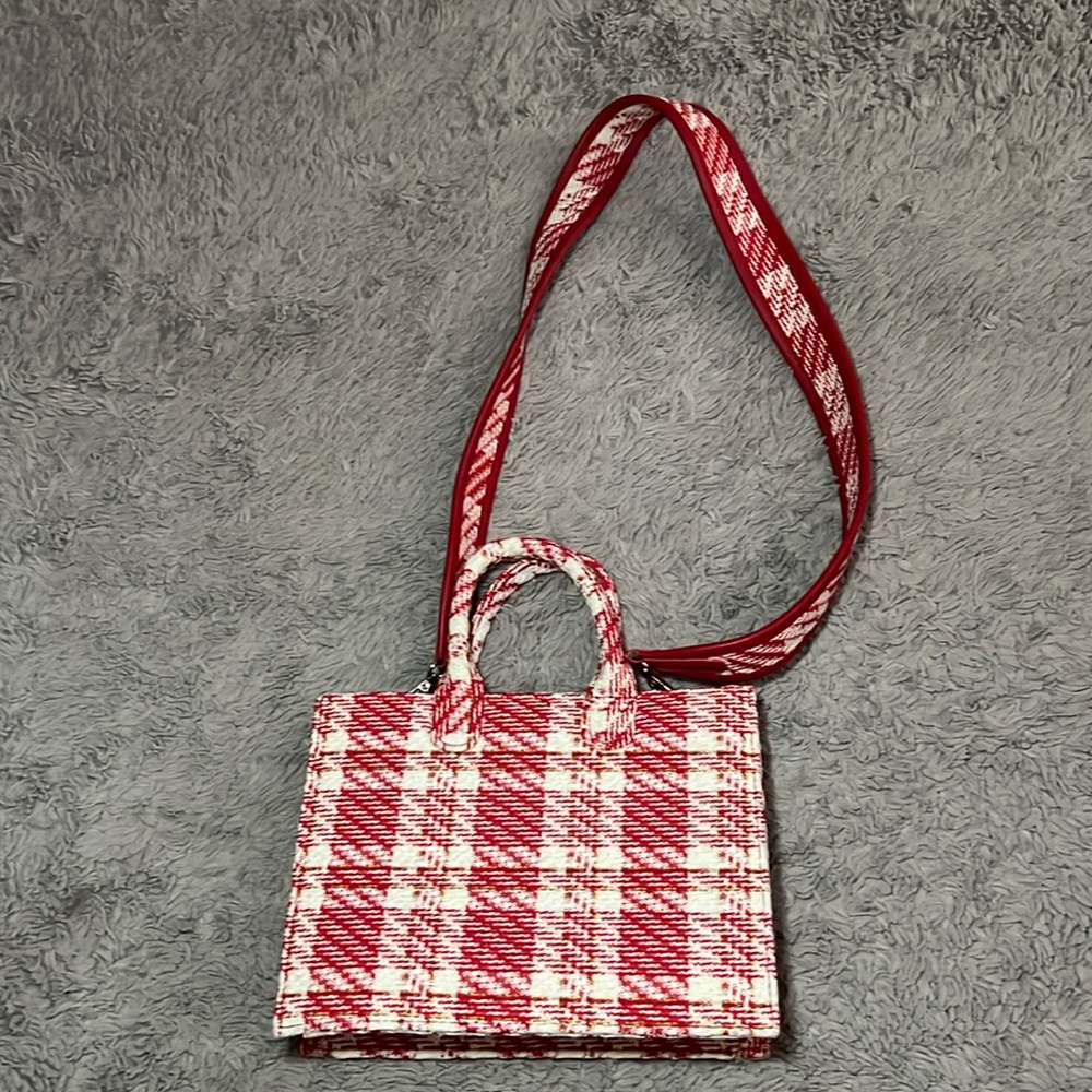 Red White Mini Tote Bag